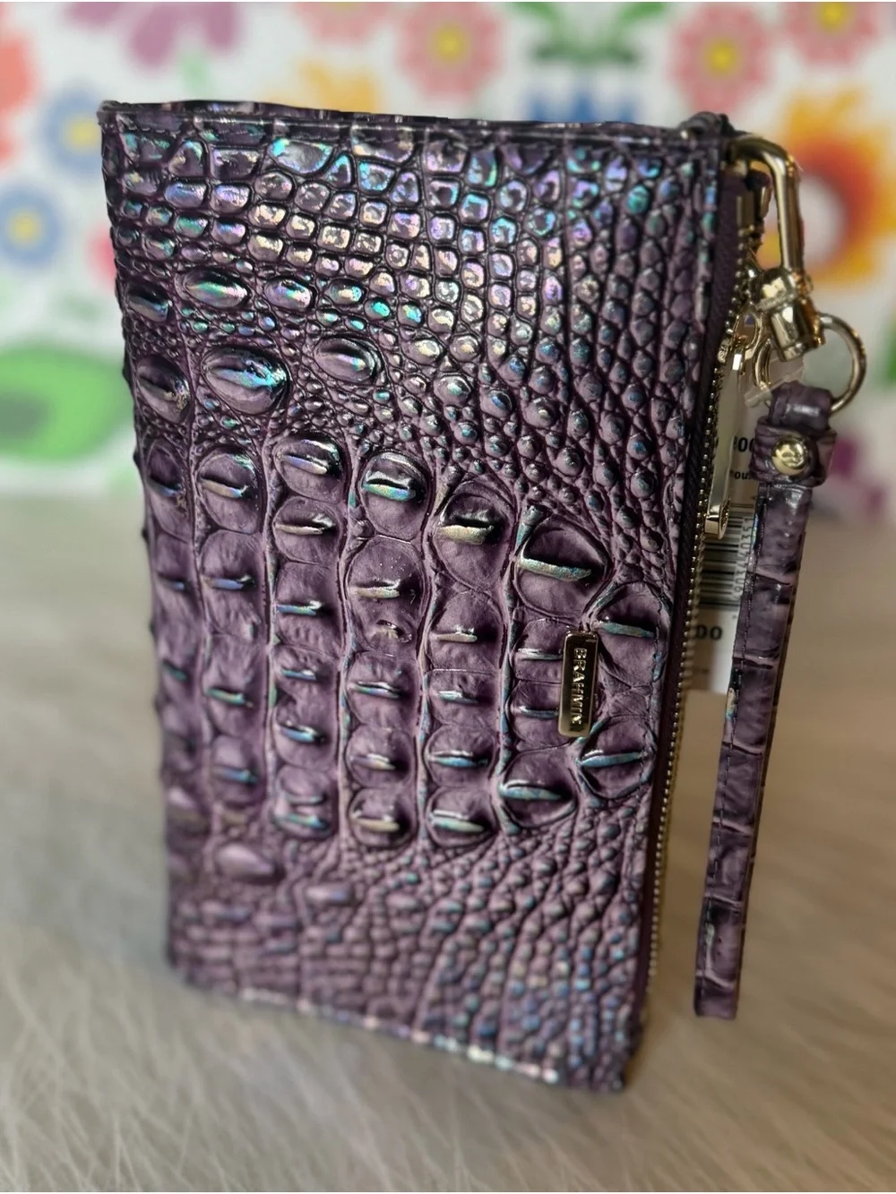 Brahmin Daisy Purple Passion Iridescent NWT FIRM $